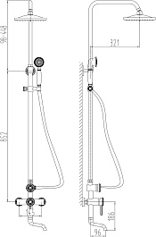 Milacio Душевая система Soria MC.102.1SL серебро – фотография-4